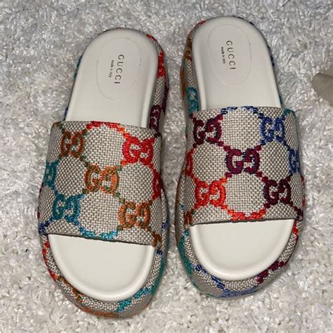 gucci playform slides|Gucci platform slides poshmark.